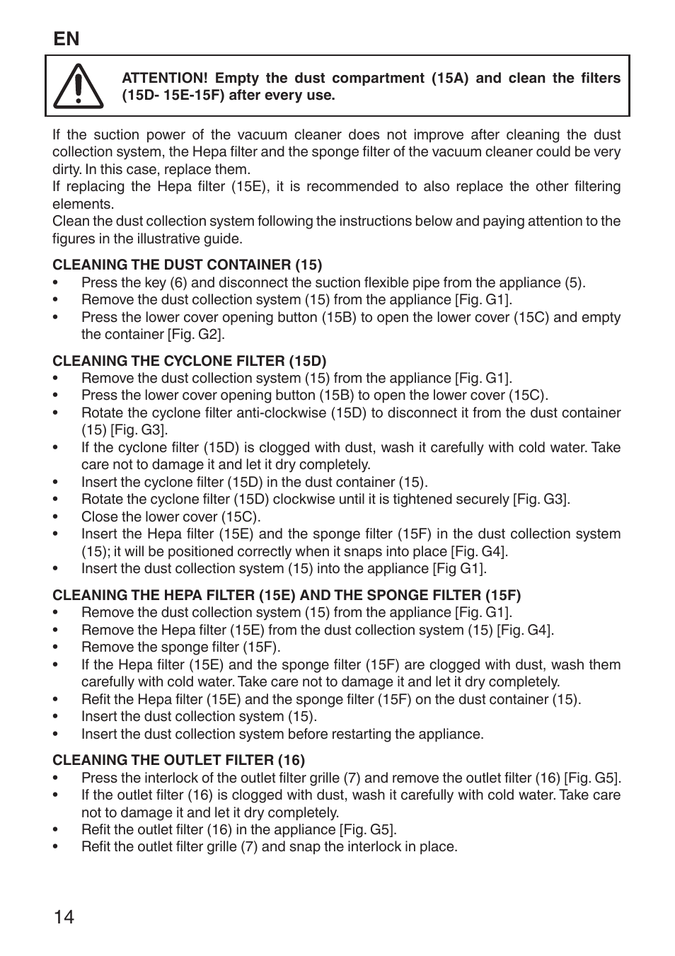 En 14 | Imetec ECO E1 User Manual | Page 16 / 34