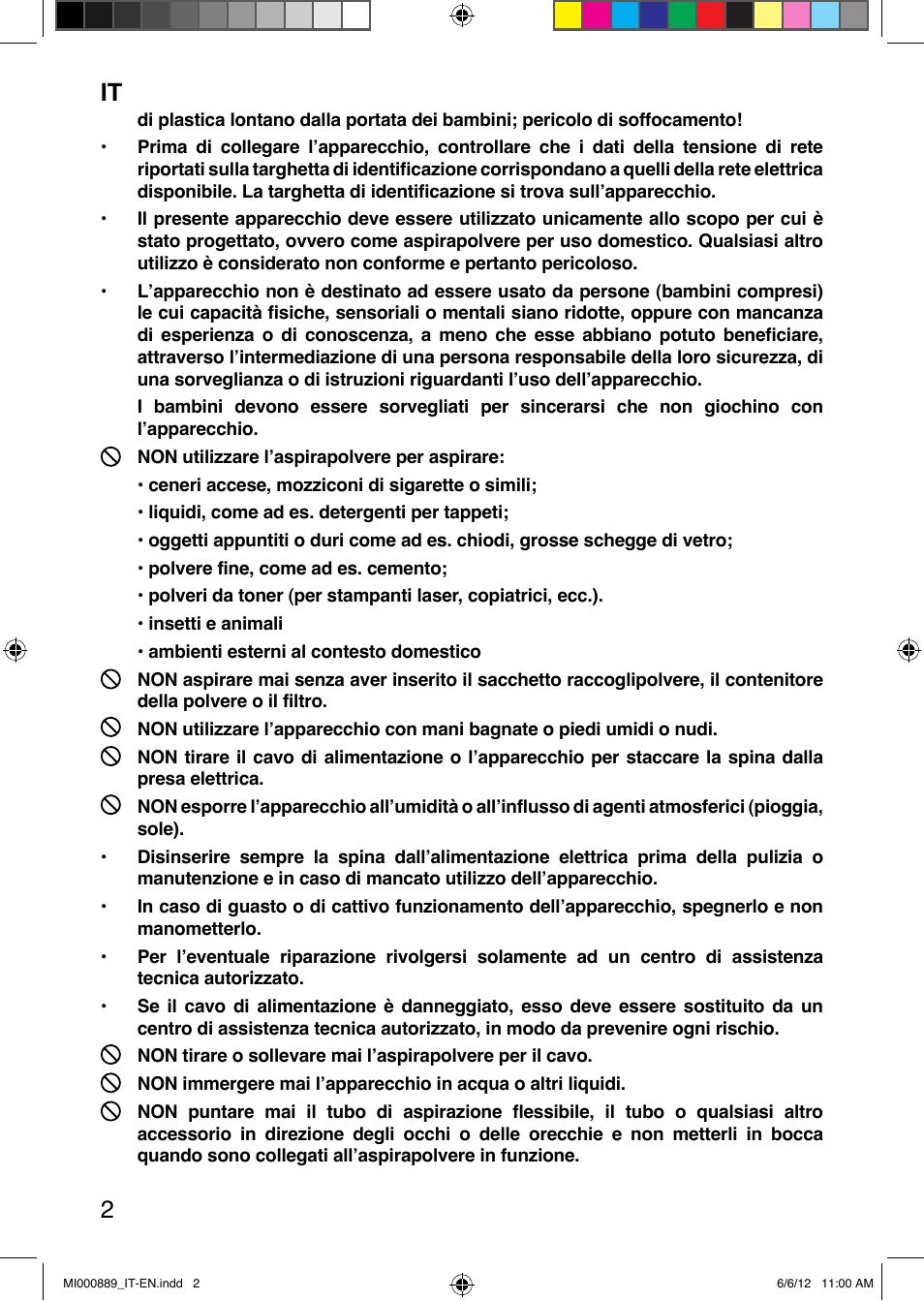 It 2 | Imetec PIUMA NEXT CYCLONIC 1300W PARQUET User Manual | Page 10 / 24