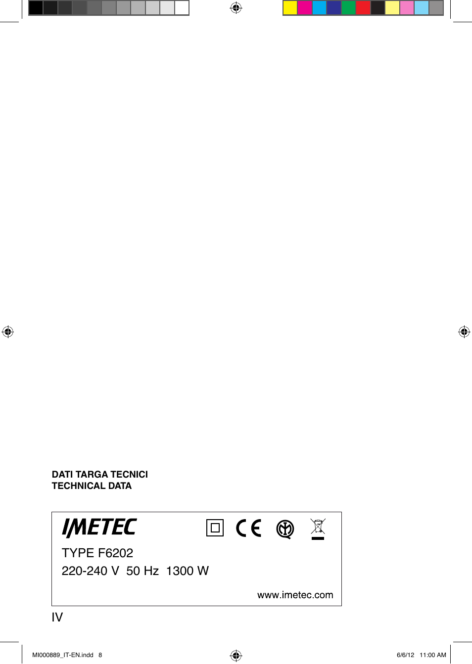 Imetec PIUMA NEXT CYCLONIC 1300W PARQUET User Manual | Page 8 / 24