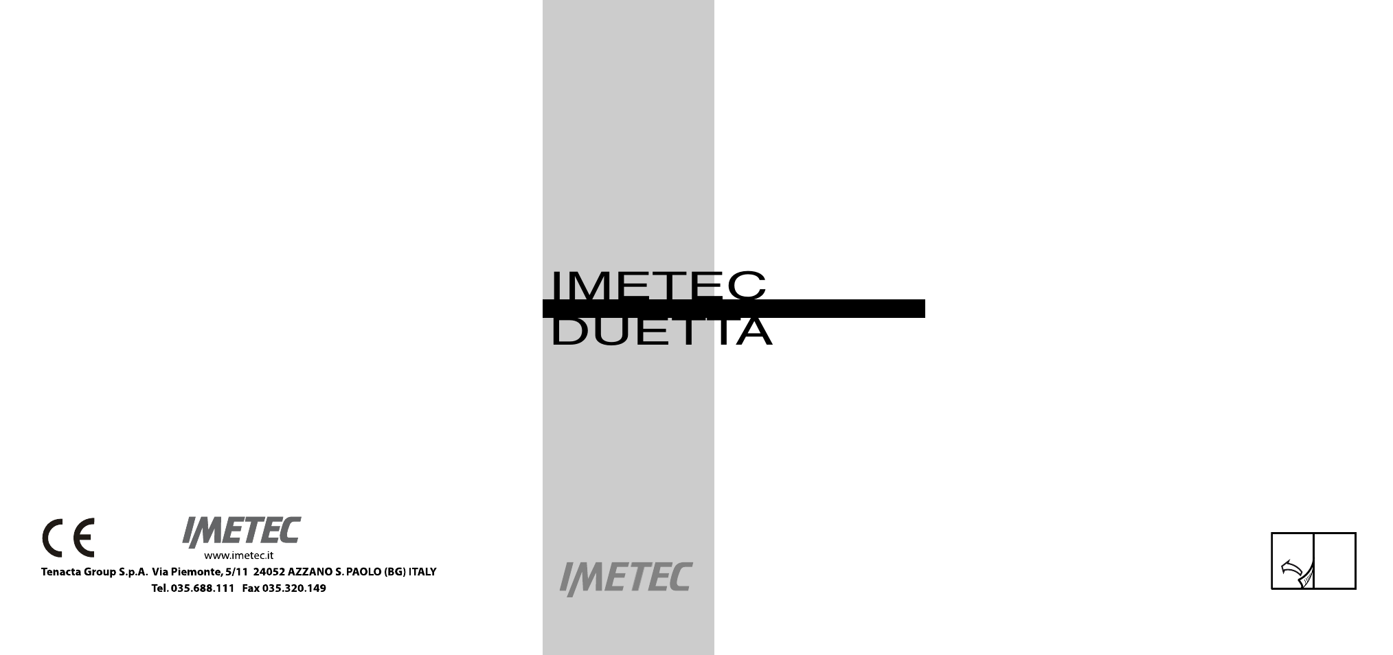 Imetec DUETTA User Manual | 27 pages