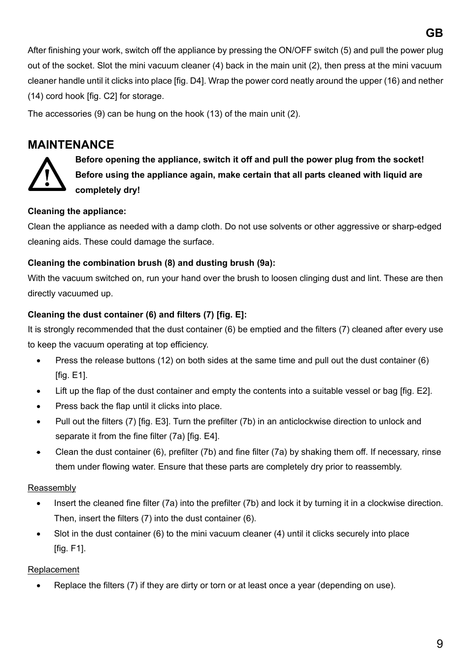 Maintenance | Imetec DUETTA User Manual | Page 11 / 27