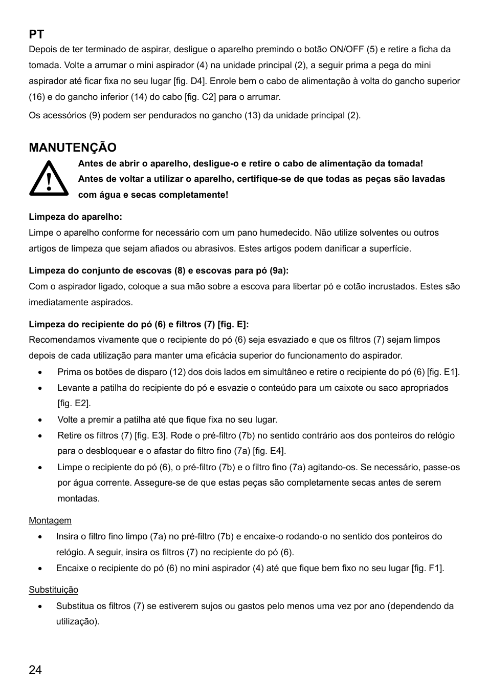 Manutenção | Imetec DUETTA User Manual | Page 26 / 27