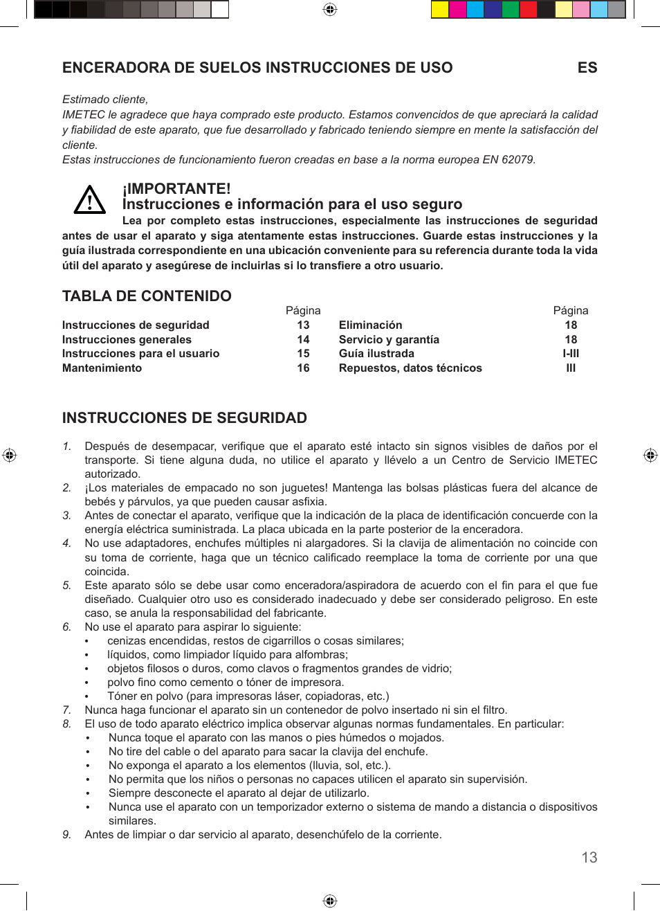 Imetec COMPACT SUPERPLATE User Manual | Page 15 / 32