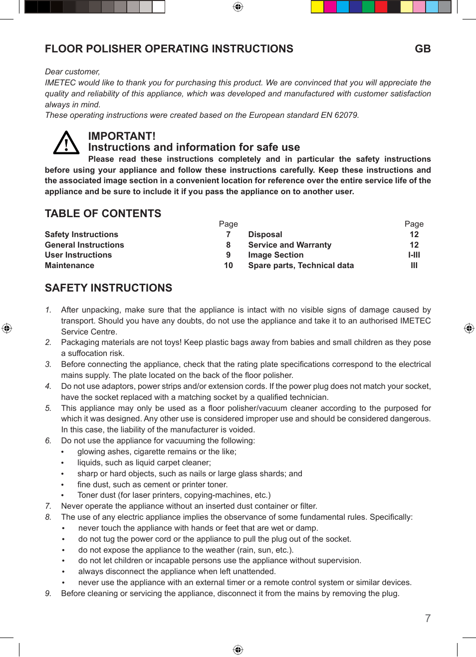 Imetec COMPACT SUPERPLATE User Manual | Page 9 / 32