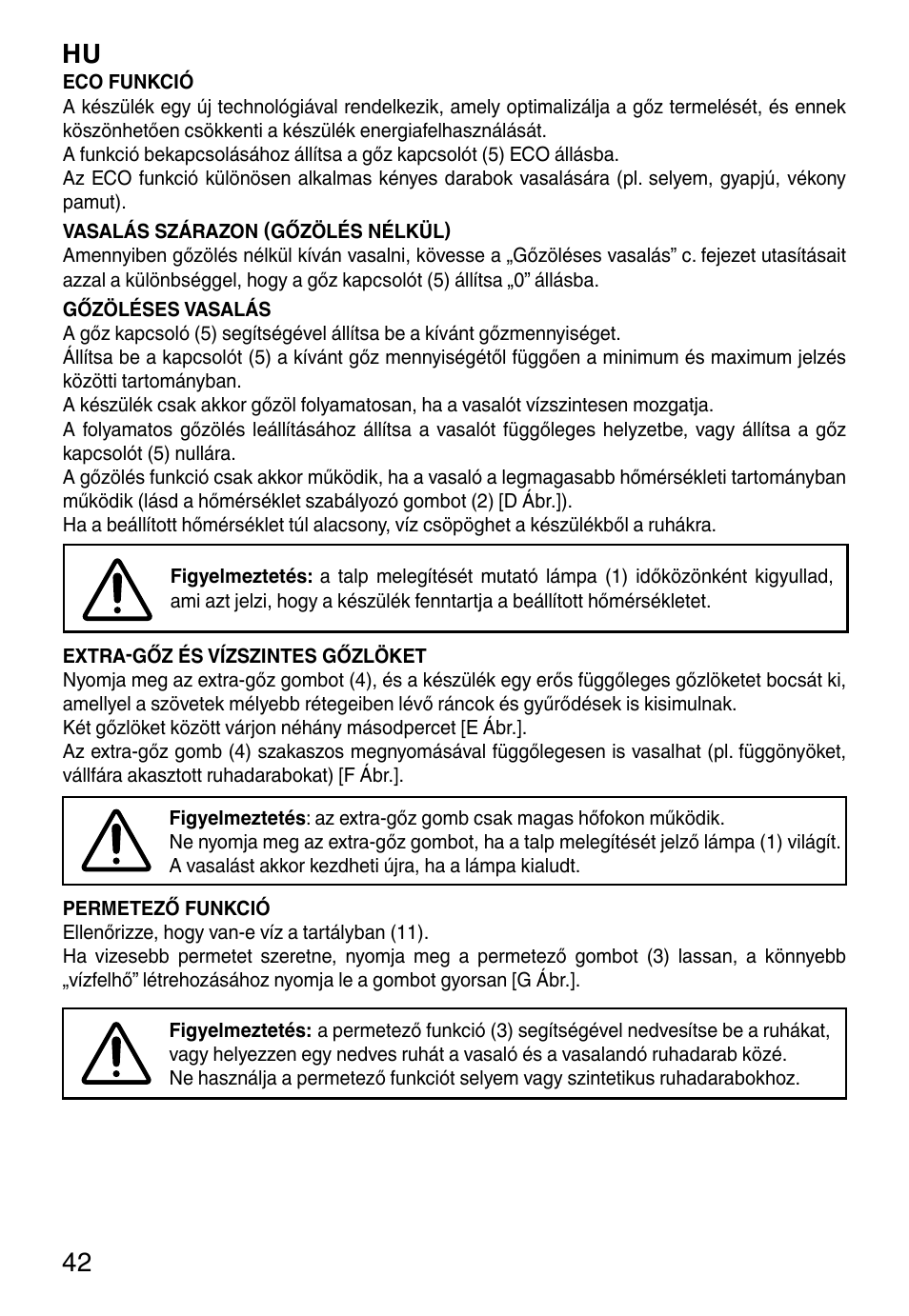 Hu 42 | Imetec ZEROCALC ECO K3 2300 User Manual | Page 44 / 74