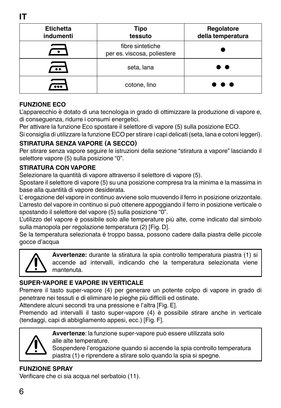 It 6 | Imetec ZEROCALC ECO K3 2300 User Manual | Page 8 / 74