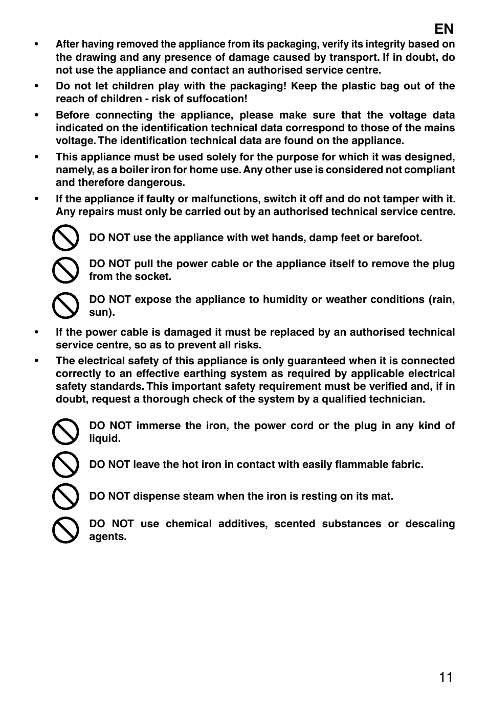 En 11 | Imetec INTELLIVAPOR ECO User Manual | Page 13 / 58