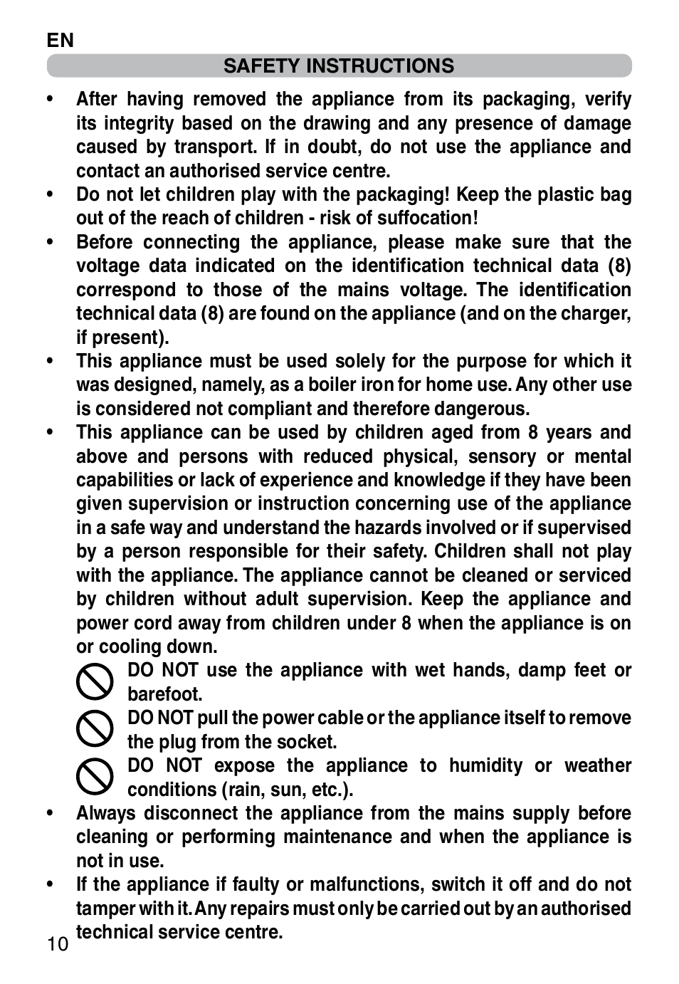 Imetec NO-STOP PROFESSIONAL ECO User Manual | Page 12 / 74