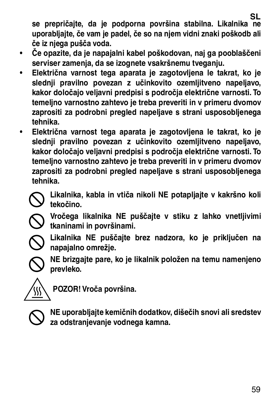 Imetec NO-STOP PROFESSIONAL ECO User Manual | Page 61 / 74