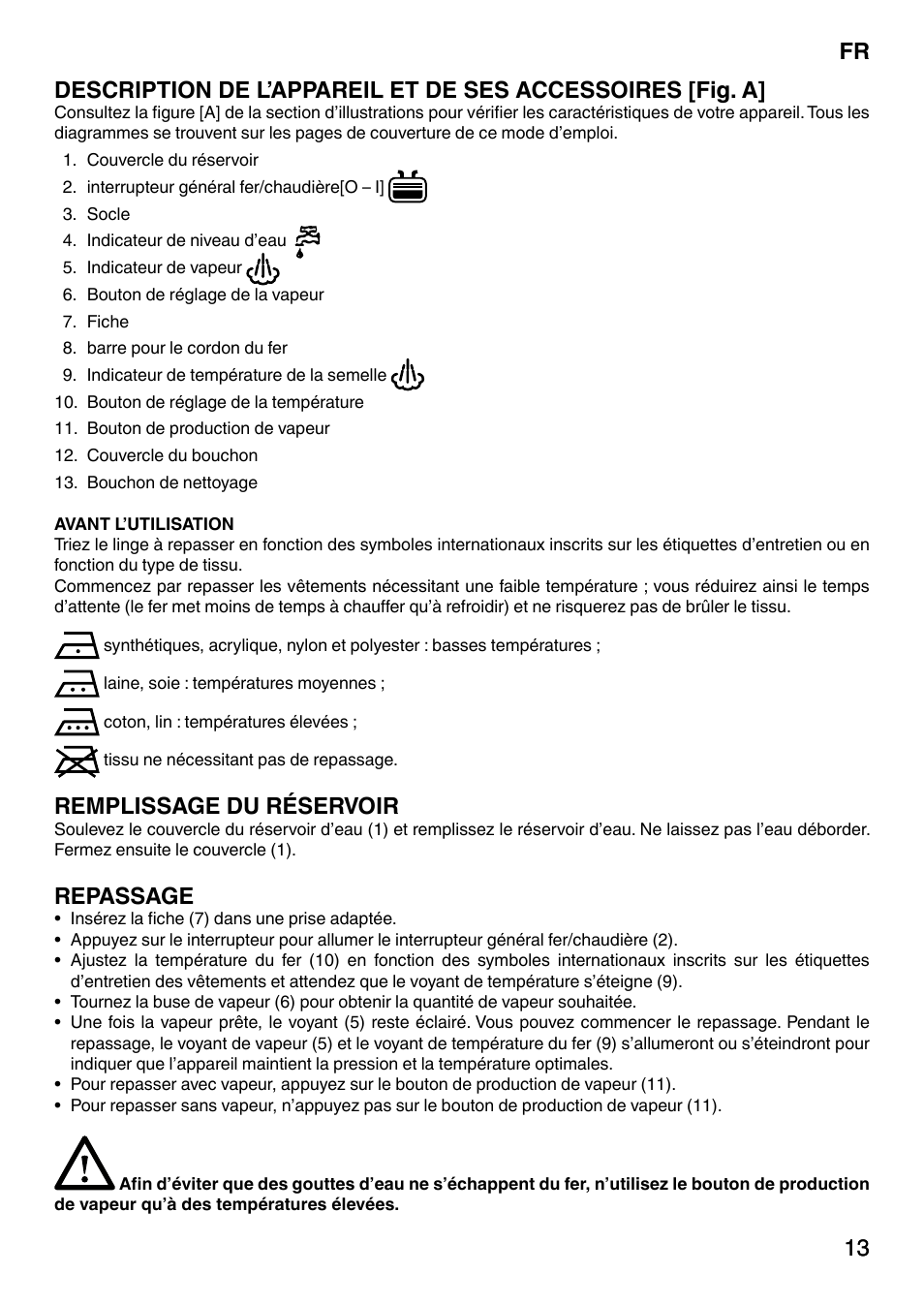 Remplissage du réservoir, Repassage | Imetec NO-STOP PRESTIGE ECO User Manual | Page 18 / 54