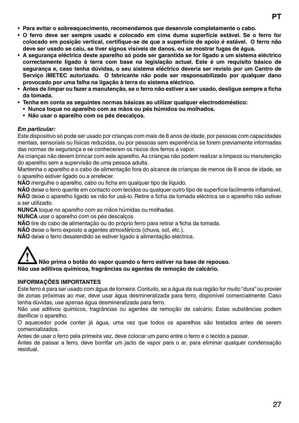 27 pt 27 | Imetec NO-STOP PRESTIGE ECO User Manual | Page 32 / 54