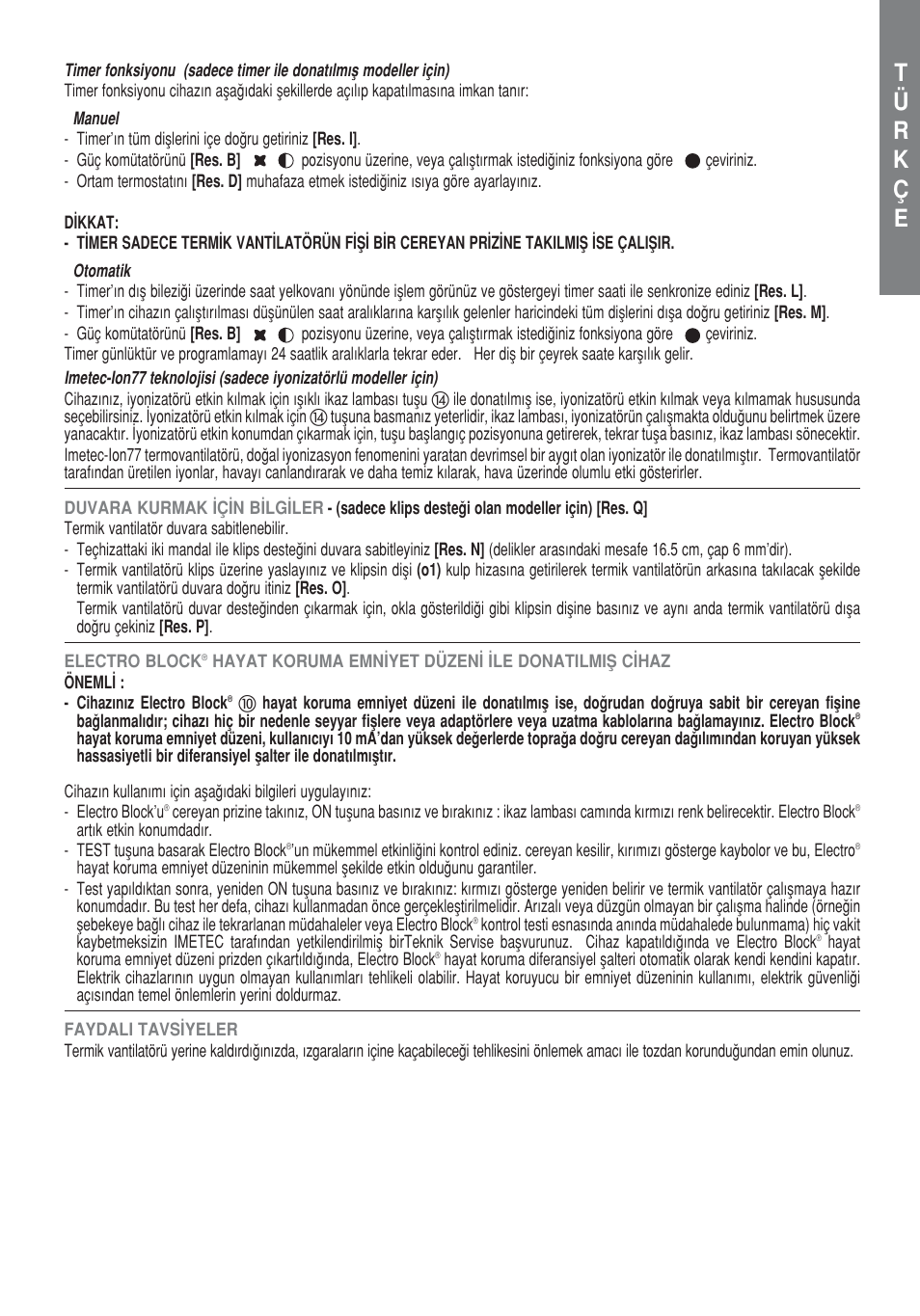 Imetec LIVING AIR M1-100 User Manual | Page 39 / 70