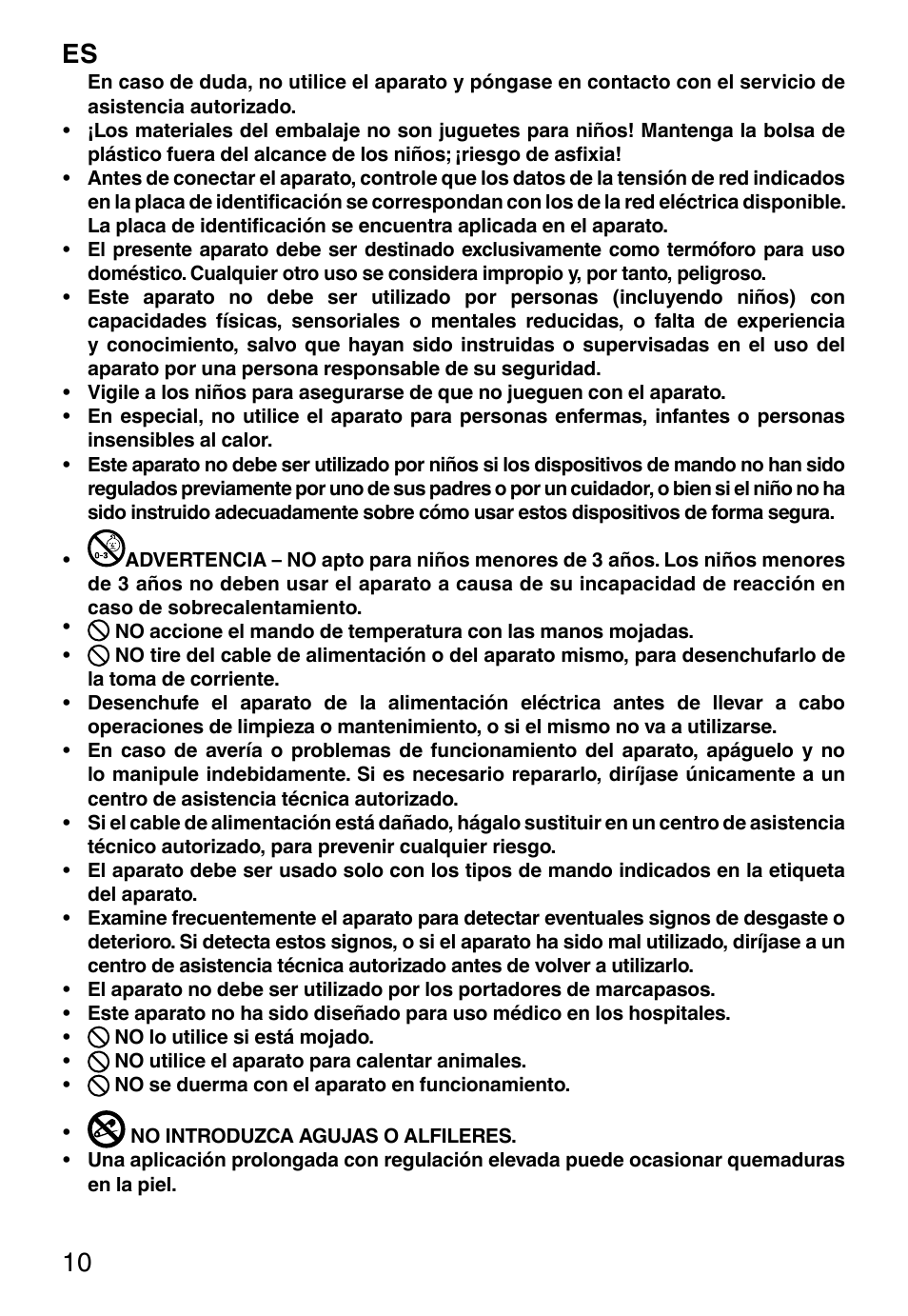 Es 10 | Imetec HP-02 INTELLISENSE User Manual | Page 12 / 18