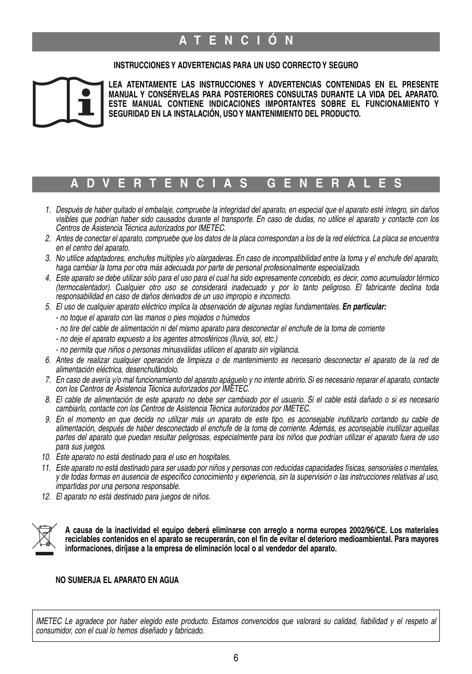 Imetec BODY&COMFORT User Manual | Page 9 / 10