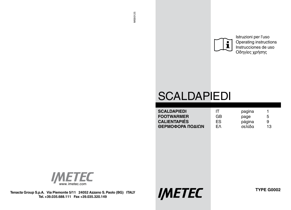 Imetec FW-01 INTELLISENSE User Manual | 18 pages