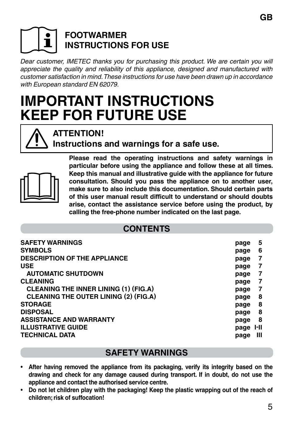 Imetec FW-01 INTELLISENSE User Manual | Page 7 / 18