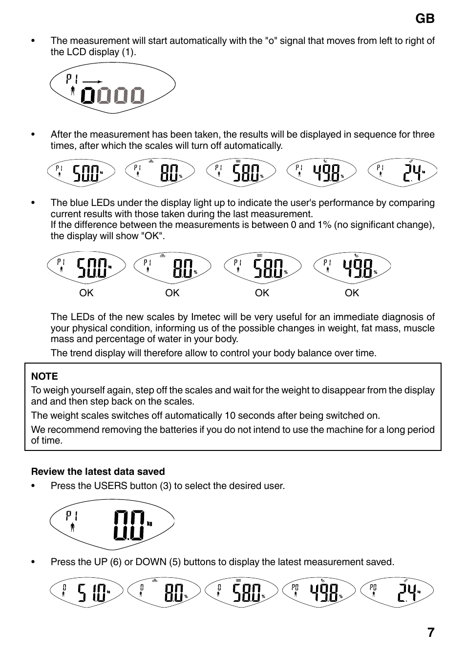 Gb 7 | Imetec BF3 300 User Manual | Page 9 / 14