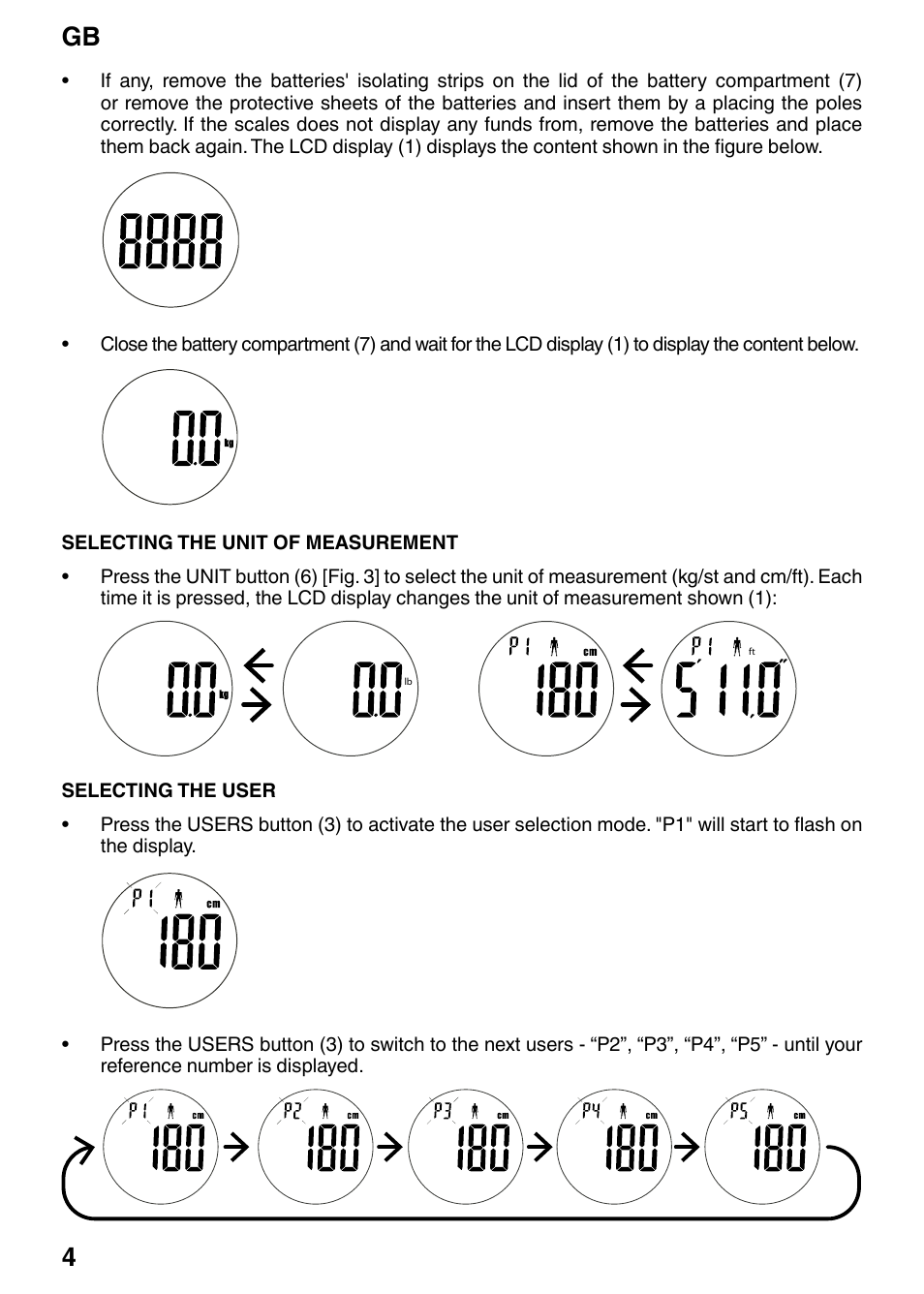 Gb 4 | Imetec BF2 200 User Manual | Page 6 / 14