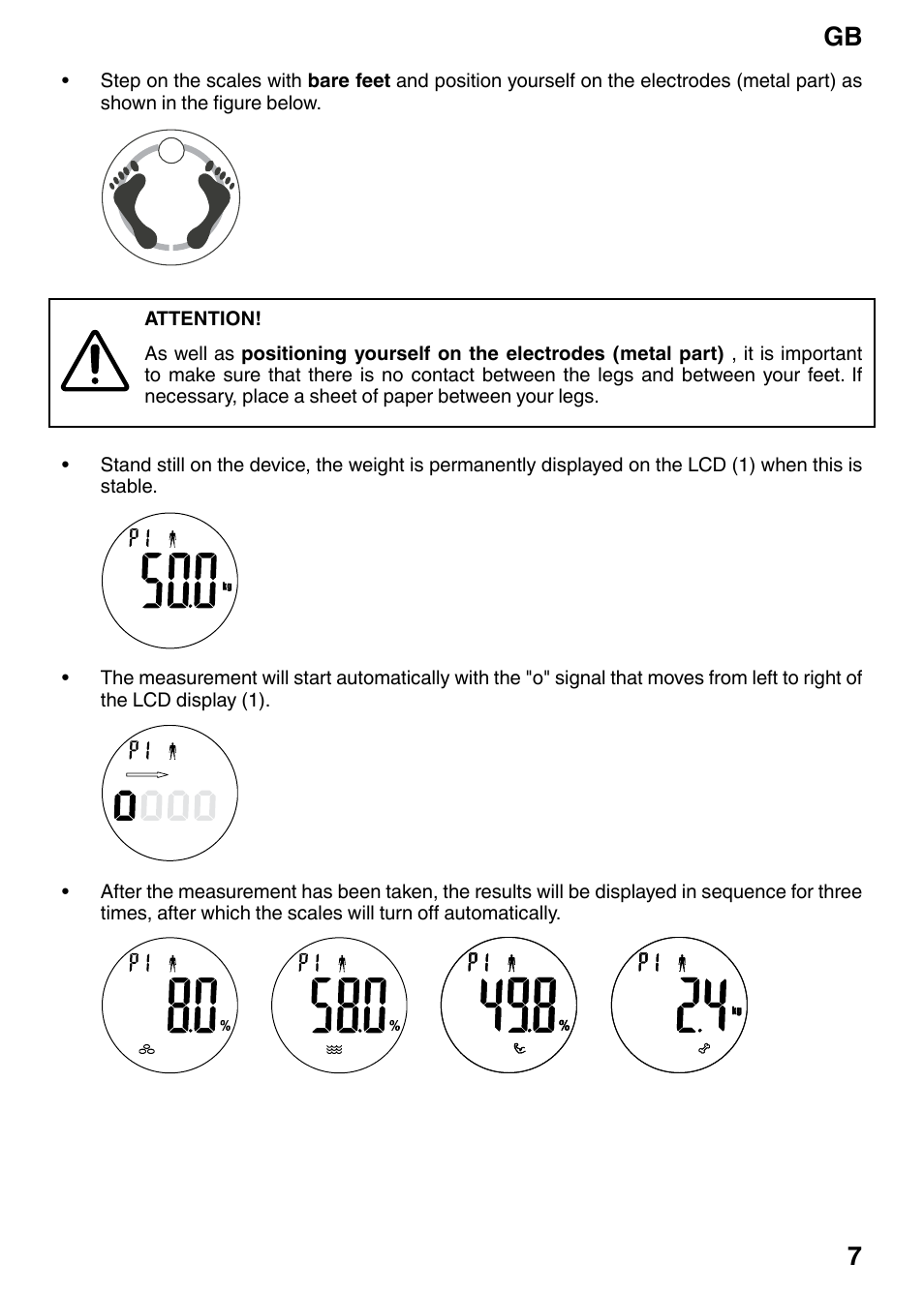 Gb 7 | Imetec BF2 200 User Manual | Page 9 / 14