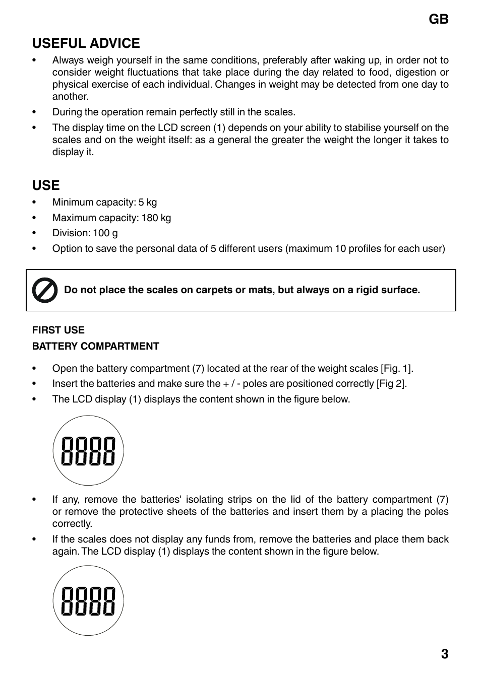 Useful advice, Gb 3 | Imetec BM2 200 User Manual | Page 5 / 12