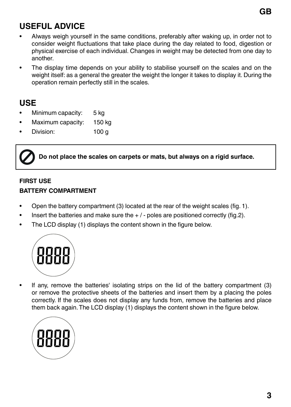 Useful advice, Gb 3 | Imetec BS3 300 User Manual | Page 5 / 8