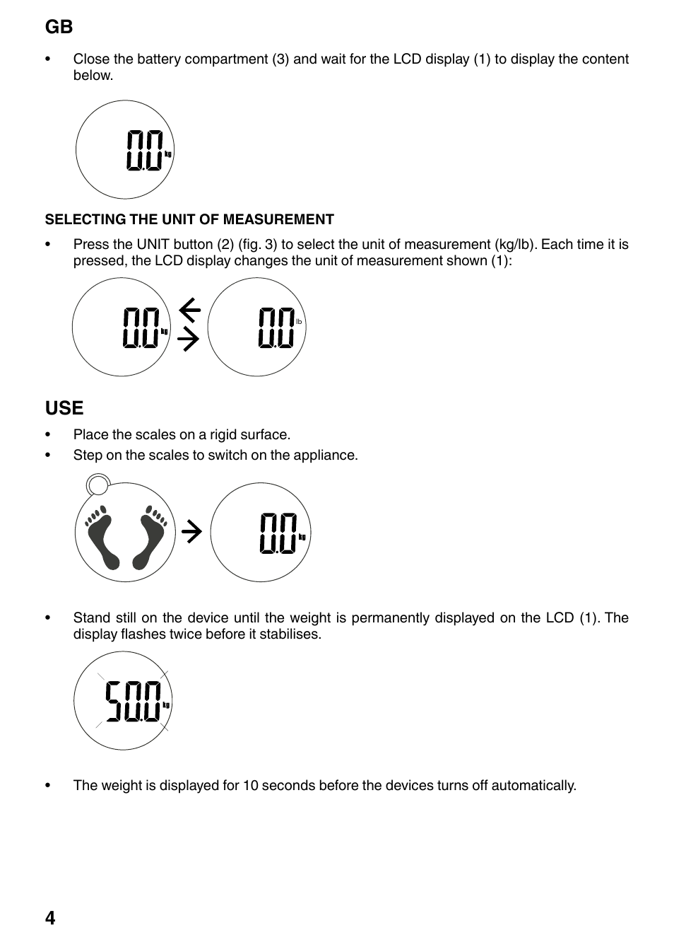 Gb 4 | Imetec BS3 300 User Manual | Page 6 / 8
