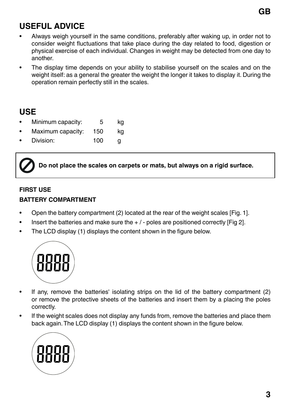 Useful advice, Gb 3 | Imetec BS2 200 User Manual | Page 5 / 8