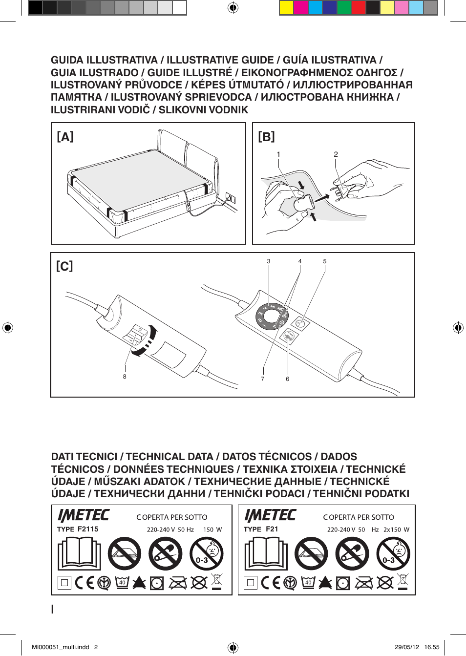 A] [b] [c | Imetec RELAXY INTELLISENSE MATRESS COVER DOUBLE DUAL User Manual | Page 2 / 68