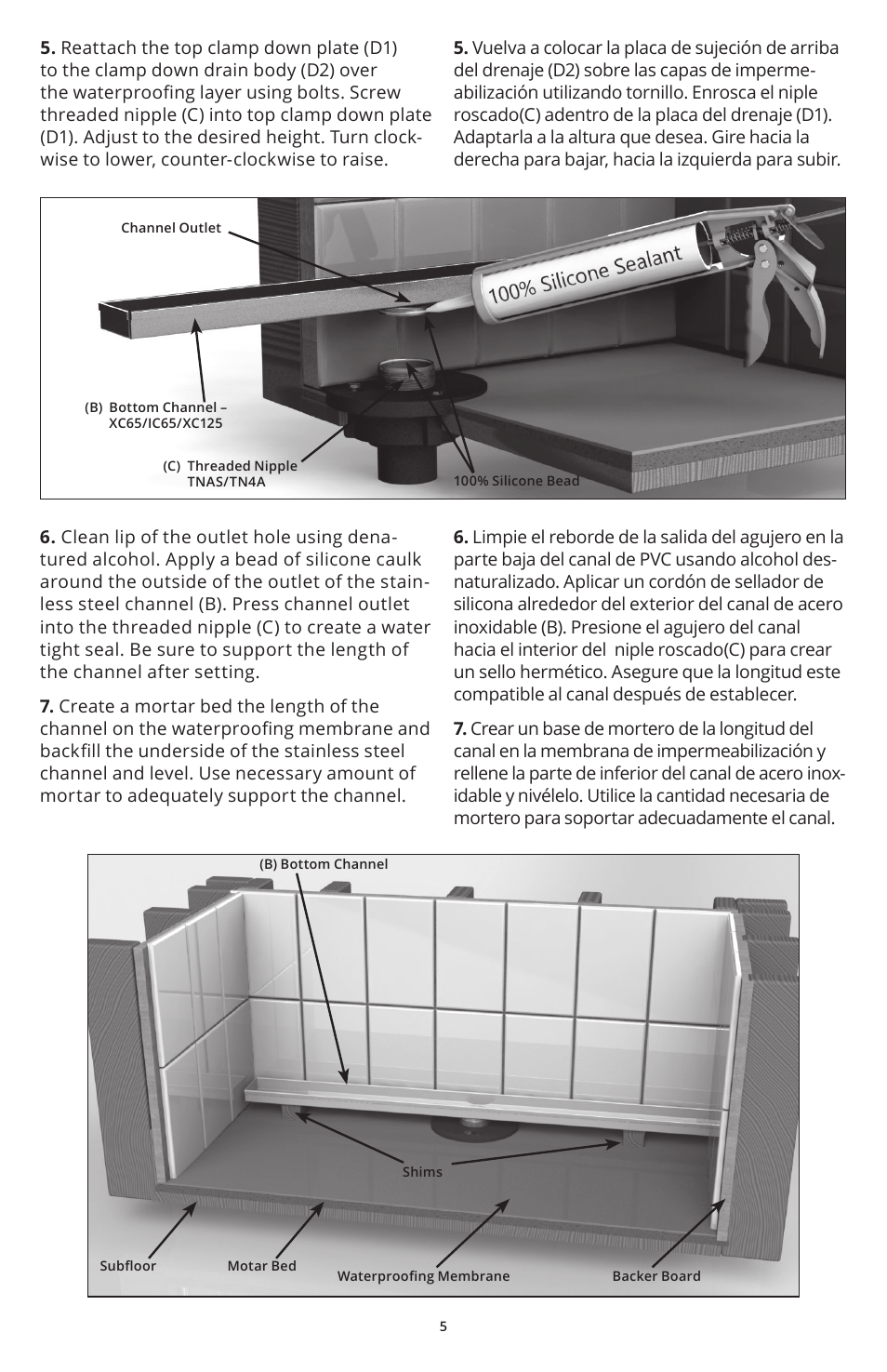 Infinity Drain TD Series Installation Instructions User Manual | Page 5 / 6