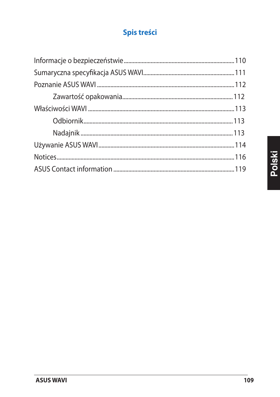 Polski | Asus WAVI User Manual | Page 109 / 197