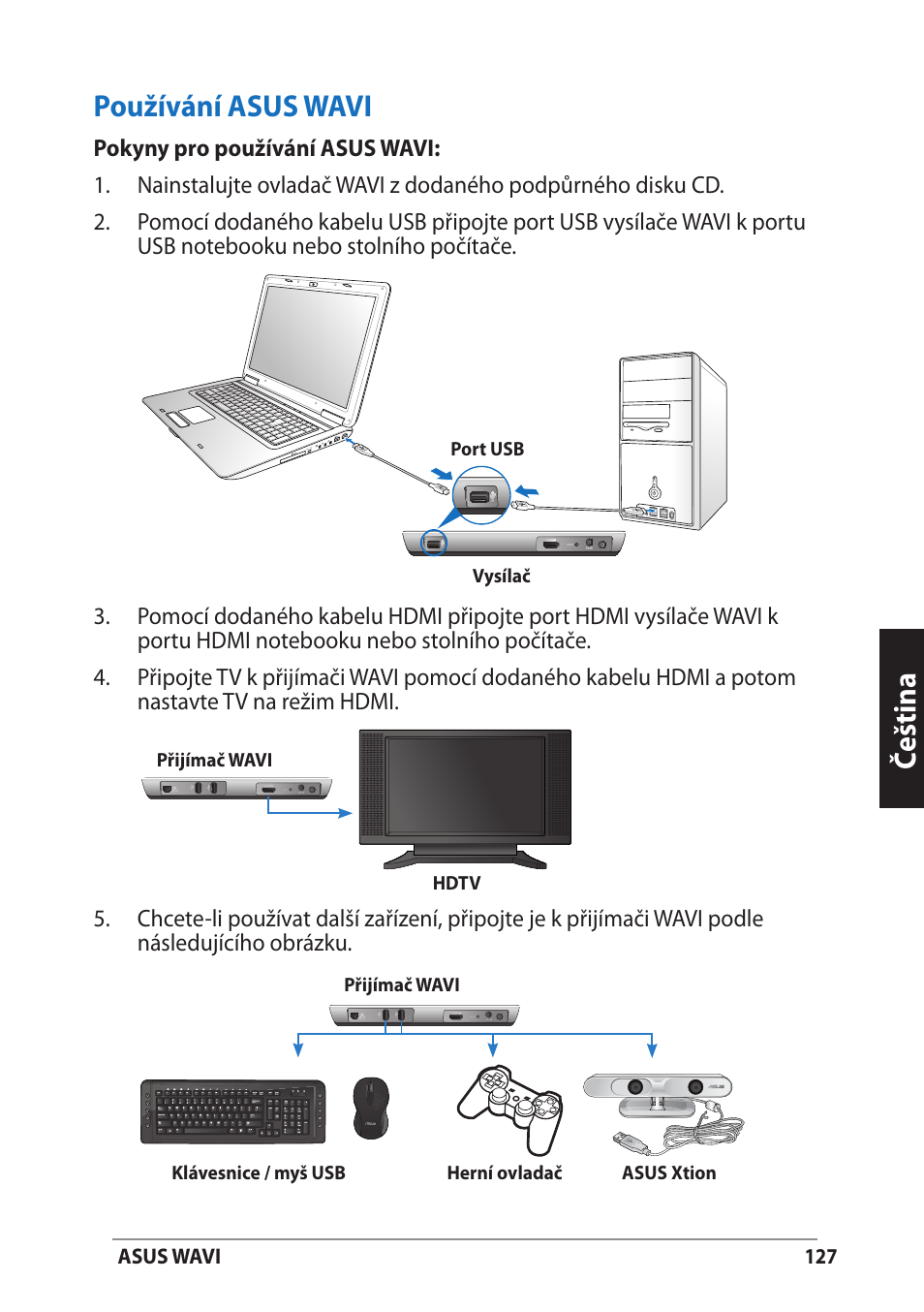 Používání asus wavi, Čeština | Asus WAVI User Manual | Page 127 / 197