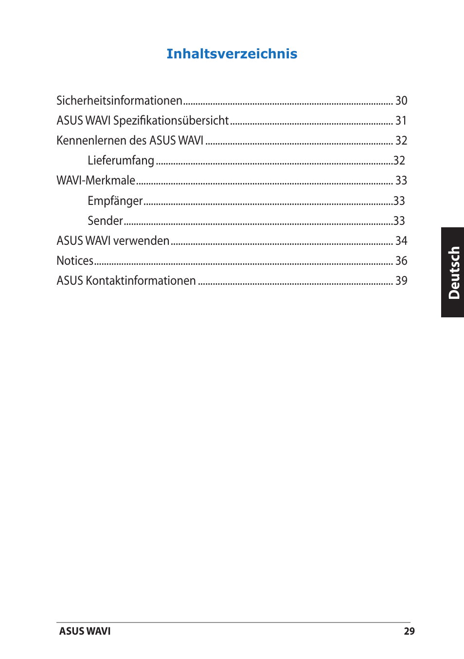 Deutsch | Asus WAVI User Manual | Page 29 / 197
