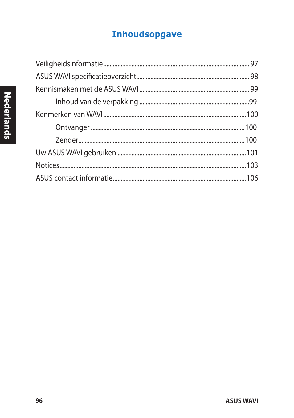 Neder lands | Asus WAVI User Manual | Page 96 / 197