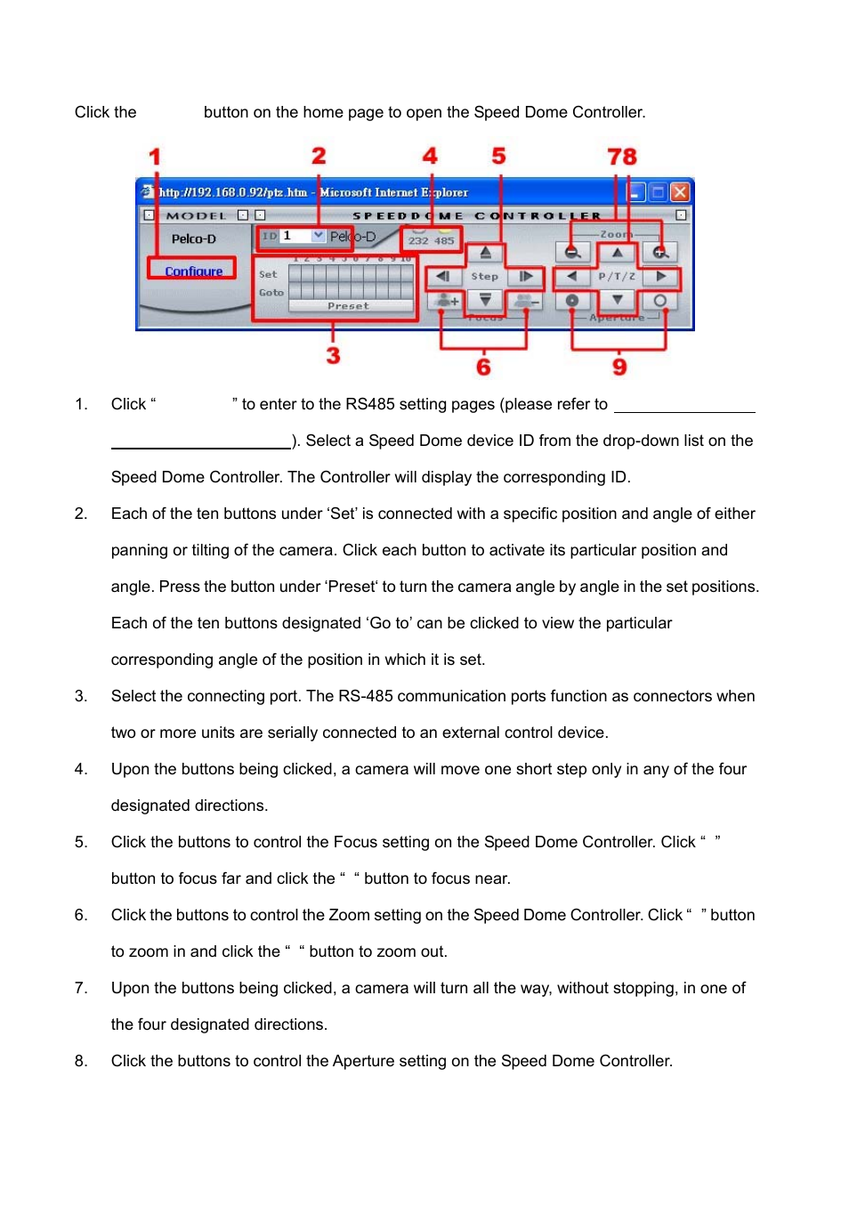 7 control the speed domes | IPX VE-3500 User Manual | Page 58 / 94