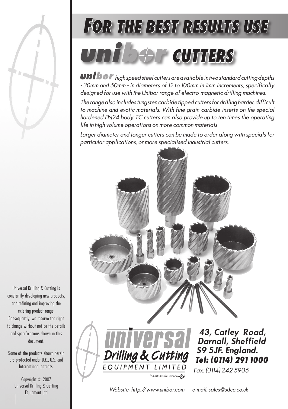 Cutters, Best, Results | Unibor UA5000 Autofeed User Manual | Page 7 / 7
