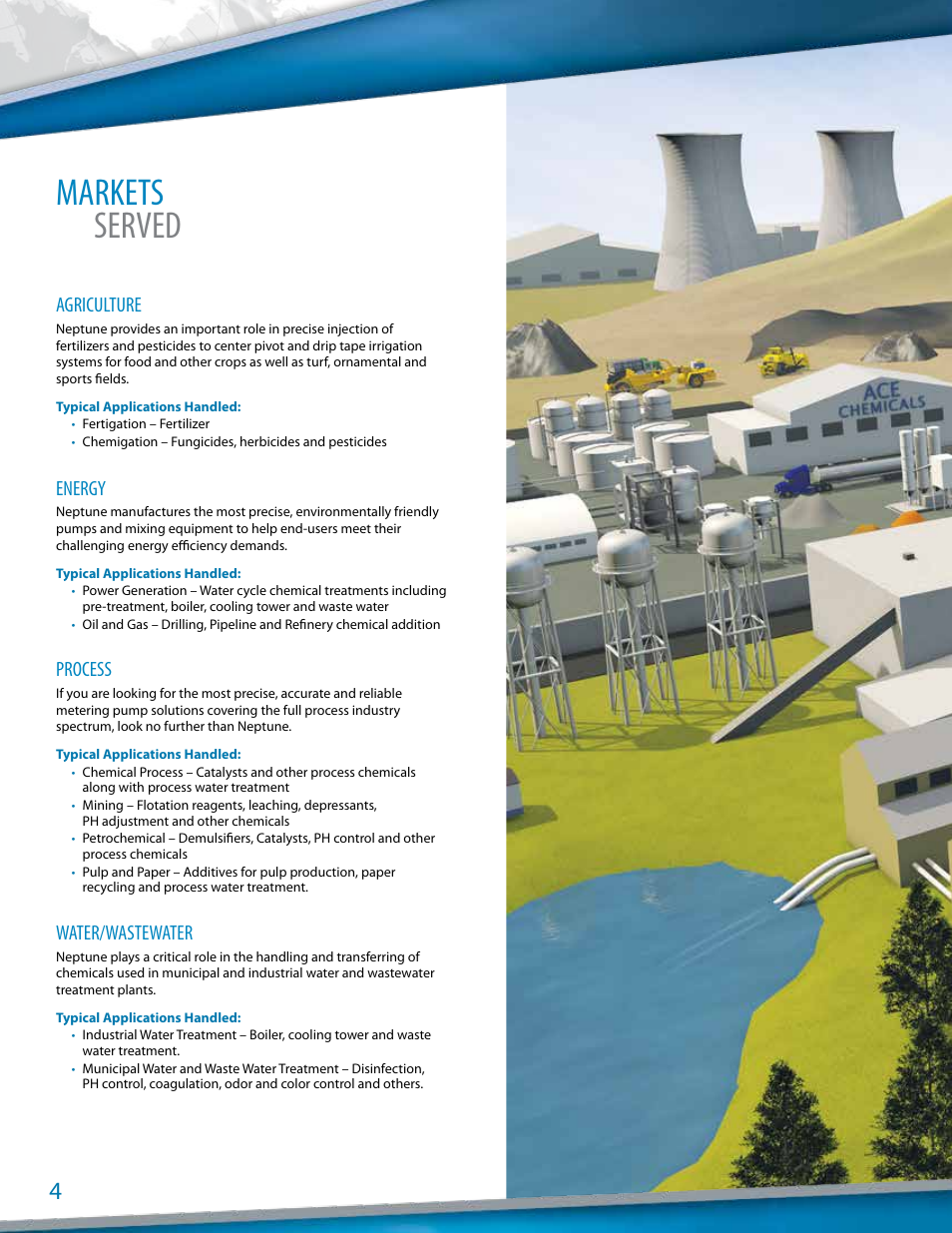 Markets served, Agriculture, Energy | Process, Water/wastewater | Pump Solutions Group Neptune User Manual | Page 4 / 20