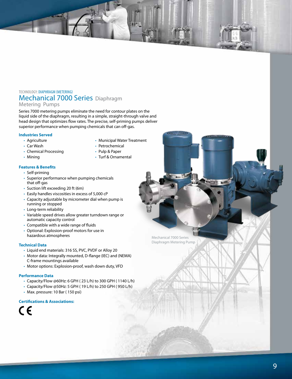 Mechanical 7000 series, Diaphragm metering pumps | Pump Solutions Group Neptune User Manual | Page 9 / 20