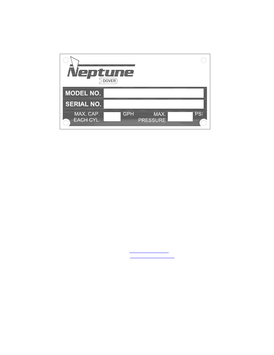 Pump Solutions Group Neptune Series 500 MODEL 481 THRU 547 User Manual | Page 6 / 44