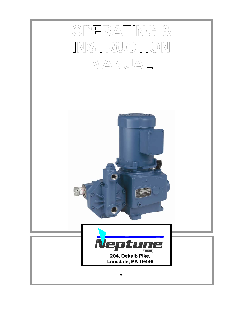 Pump Solutions Group Neptune Series 560 dia-PUMP User Manual | 36 pages