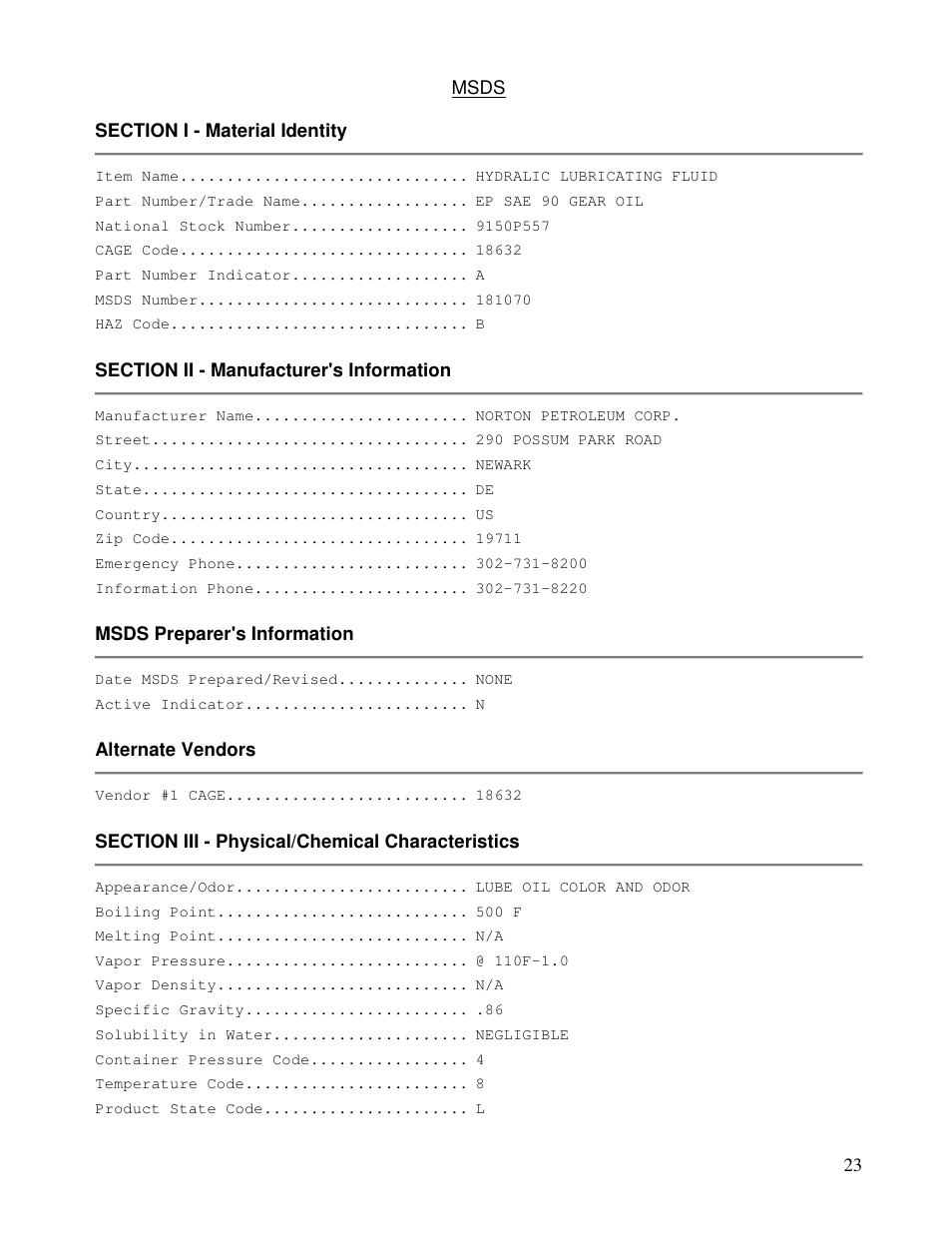 Pump Solutions Group Neptune Series 6000 dia-PUMP MODELS 6100 thru 6250 User Manual | Page 23 / 27