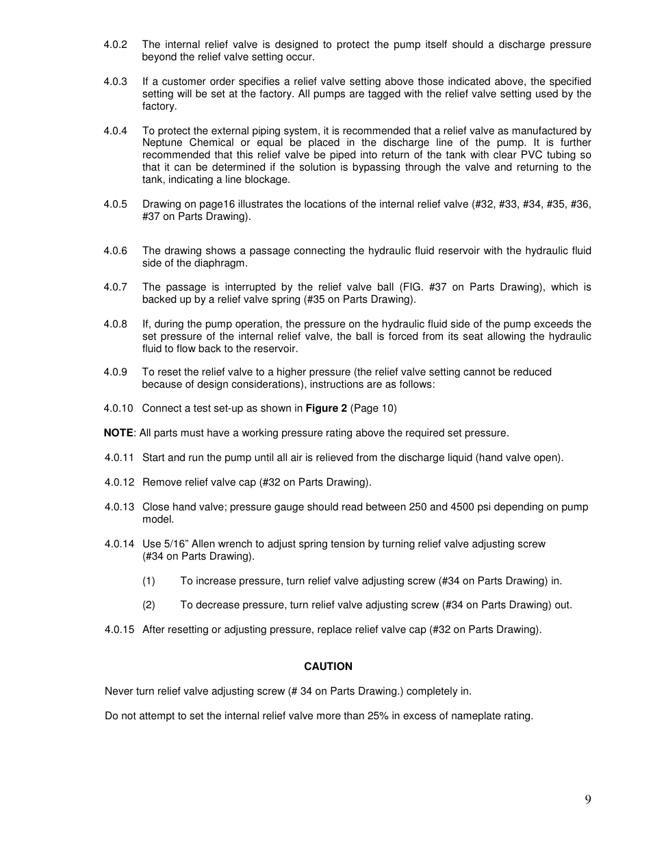 Pump Solutions Group Neptune Series 6000 dia-PUMP MODELS 6100 thru 6250 User Manual | Page 9 / 27