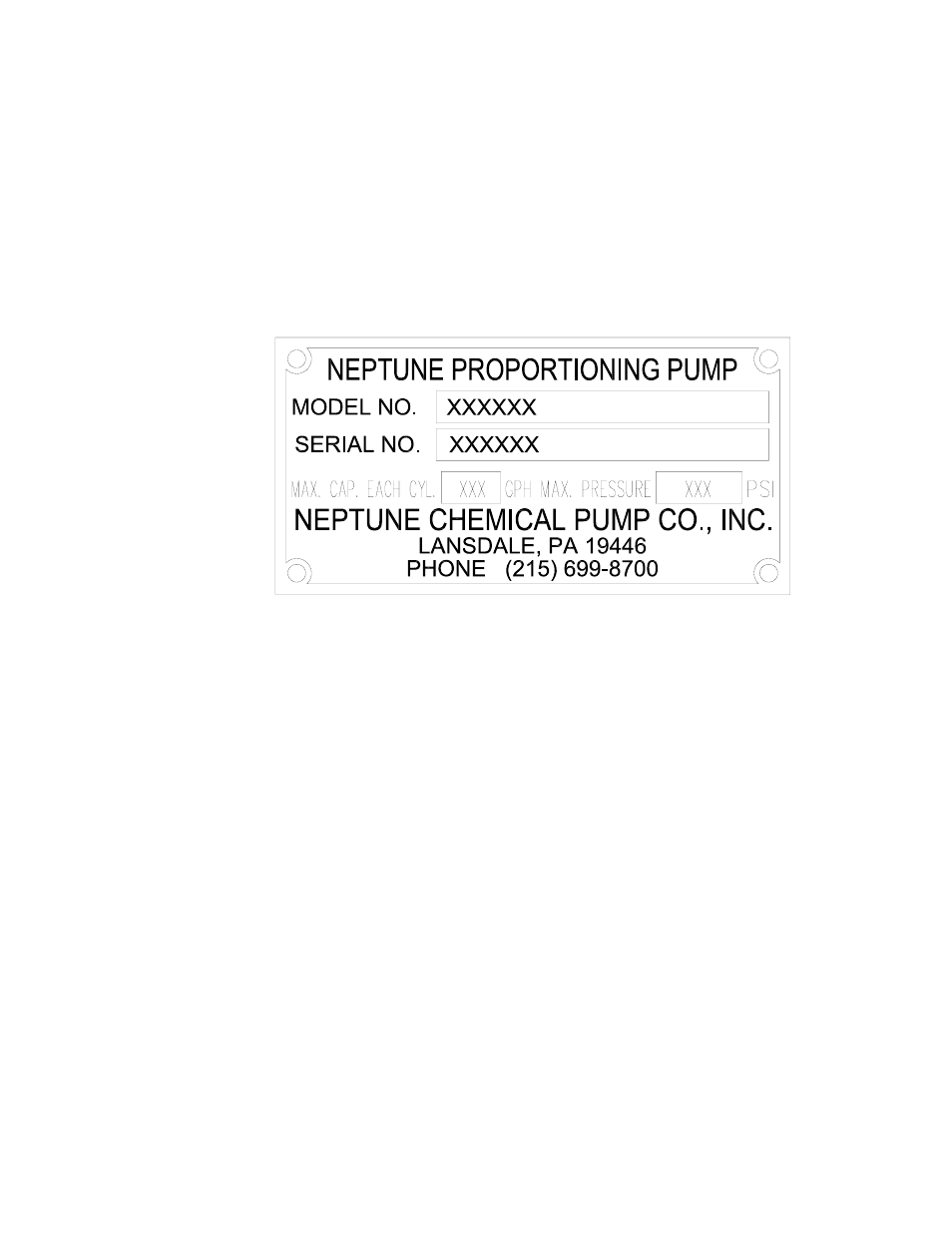 Pump Solutions Group Neptune Series 7000 dia-PUMP MODEL 7000 User Manual | Page 6 / 20