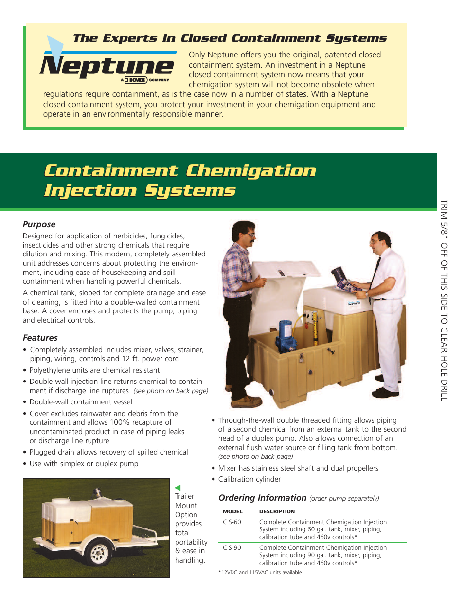 Containment chemigation injection systems, The experts in closed containment systems | Pump Solutions Group Neptune Chemical Feed Solutions for Agriculture CENTER PIVOT & DRIP User Manual | Page 4 / 6