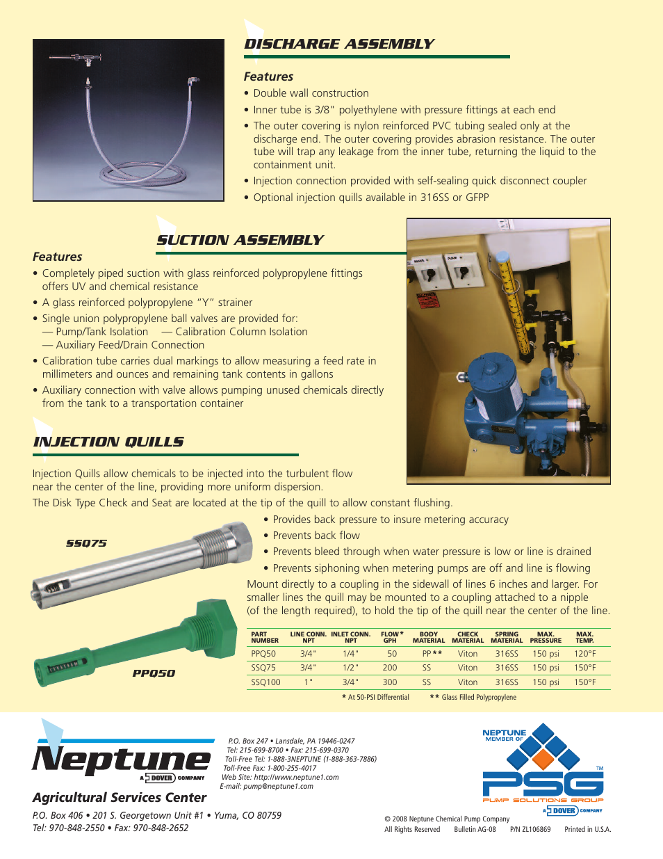 Agricultural services center, Features | Pump Solutions Group Neptune Chemical Feed Solutions for Agriculture CENTER PIVOT & DRIP User Manual | Page 6 / 6