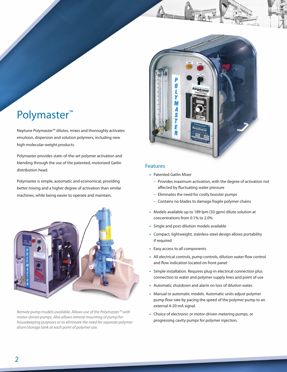 Polymaster | Pump Solutions Group Neptune Polymaster User Manual | Page 2 / 8