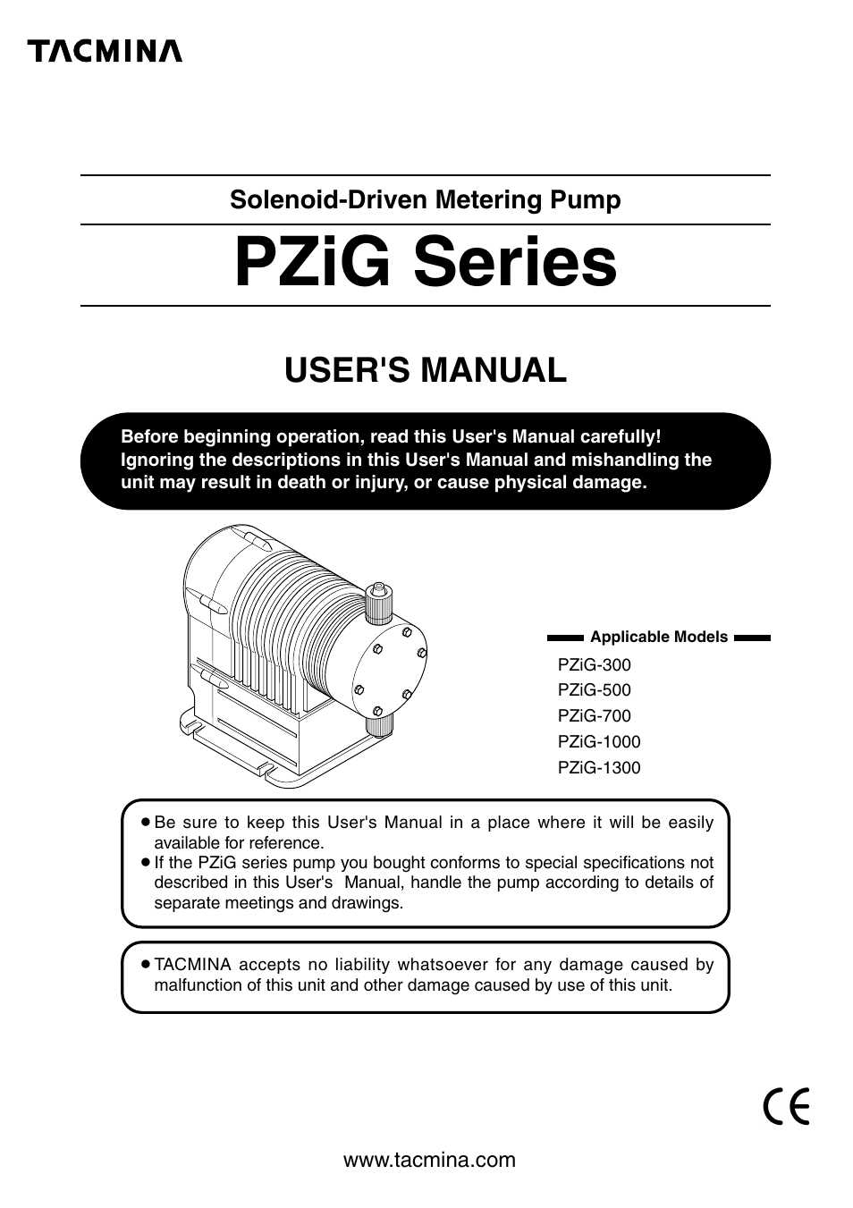 Pump Solutions Group PZiG Series User Manual | 48 pages