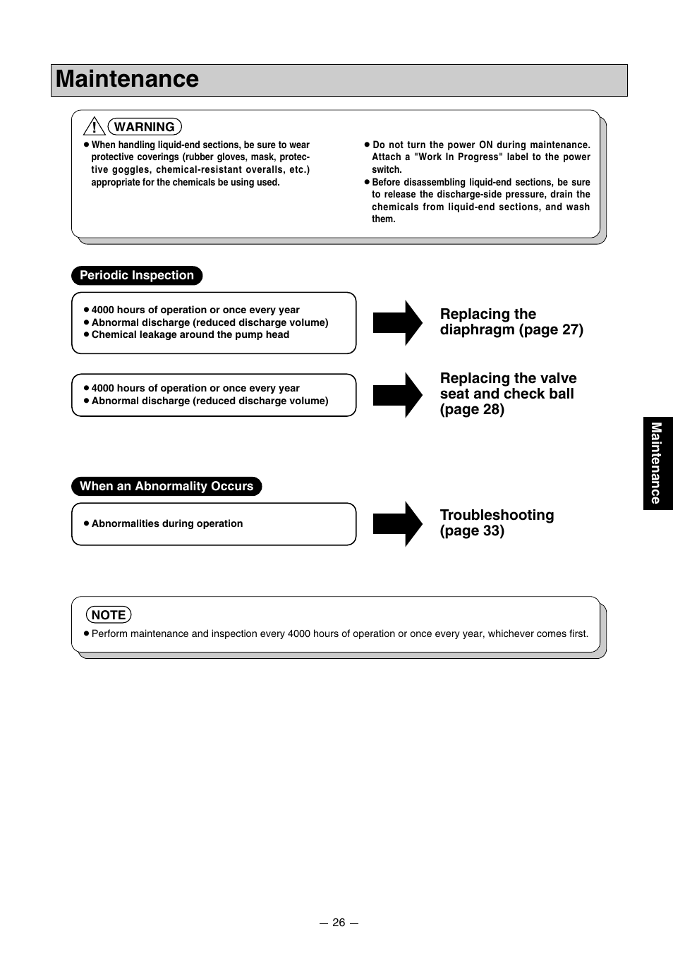 Maintenance | Pump Solutions Group PZiG Series User Manual | Page 27 / 48