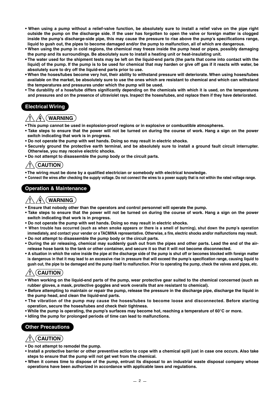 Pump Solutions Group Neptune Solenoid-driven Diaphragm Metering Pump ARPZ-31_61_12 User Manual | Page 3 / 56