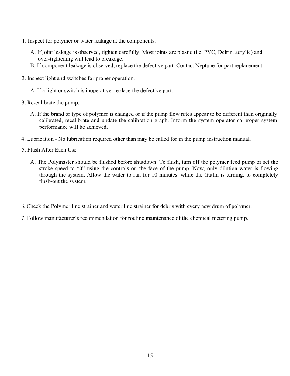Pump Solutions Group Neptune Polymaster Liquid Polymer Blend & Feed System User Manual | Page 20 / 34