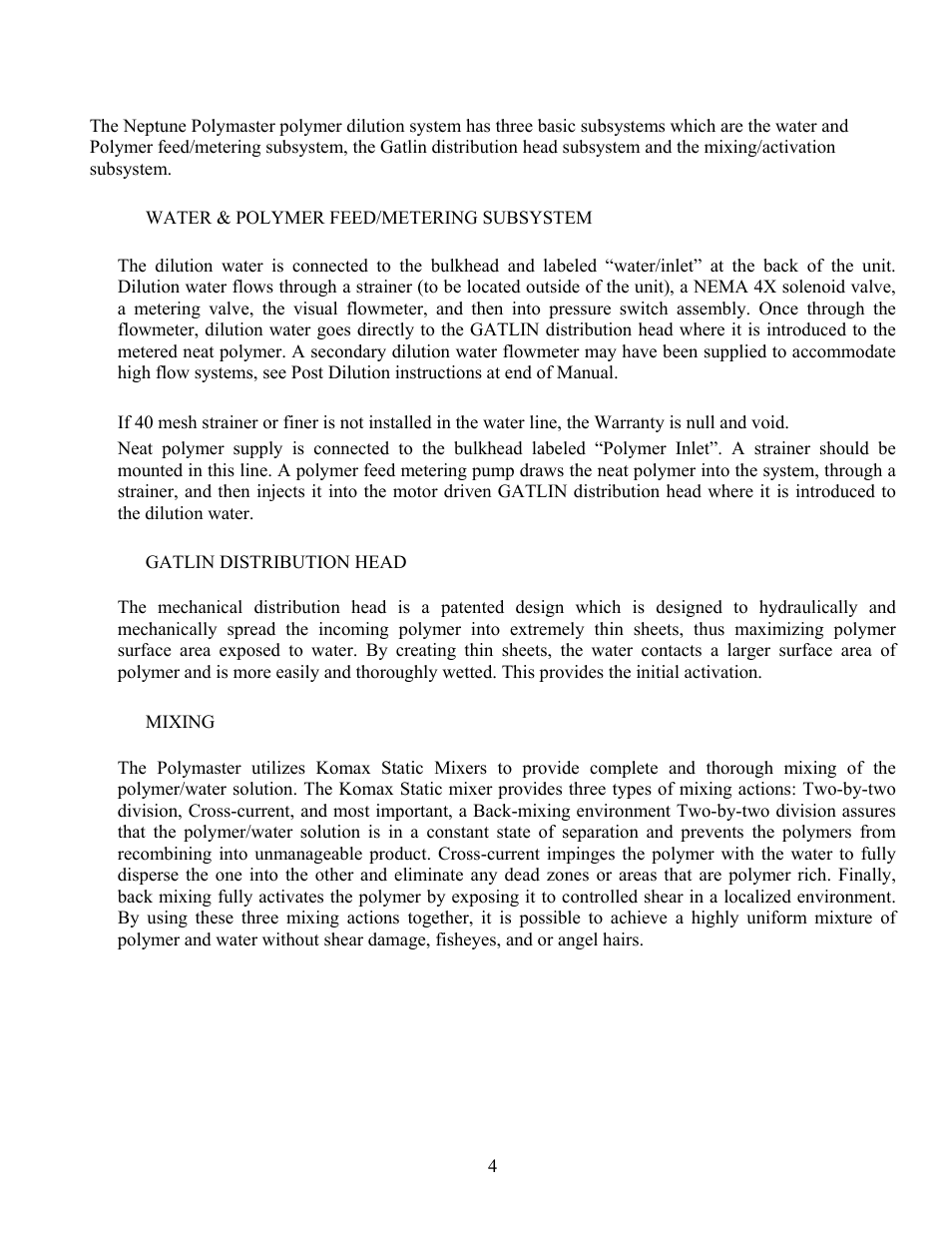 Pump Solutions Group Neptune Polymaster Liquid Polymer Blend & Feed System User Manual | Page 9 / 34